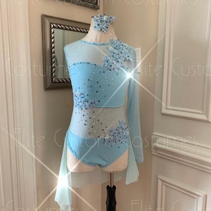 Light blue top dance costumes