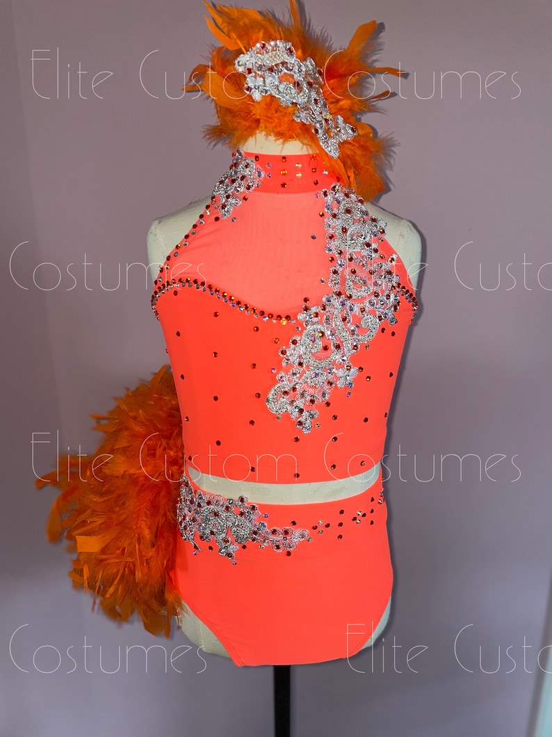 Custom Dance Costume Sassy Jazz Musical Theater Neon Orange 2 Etsy
