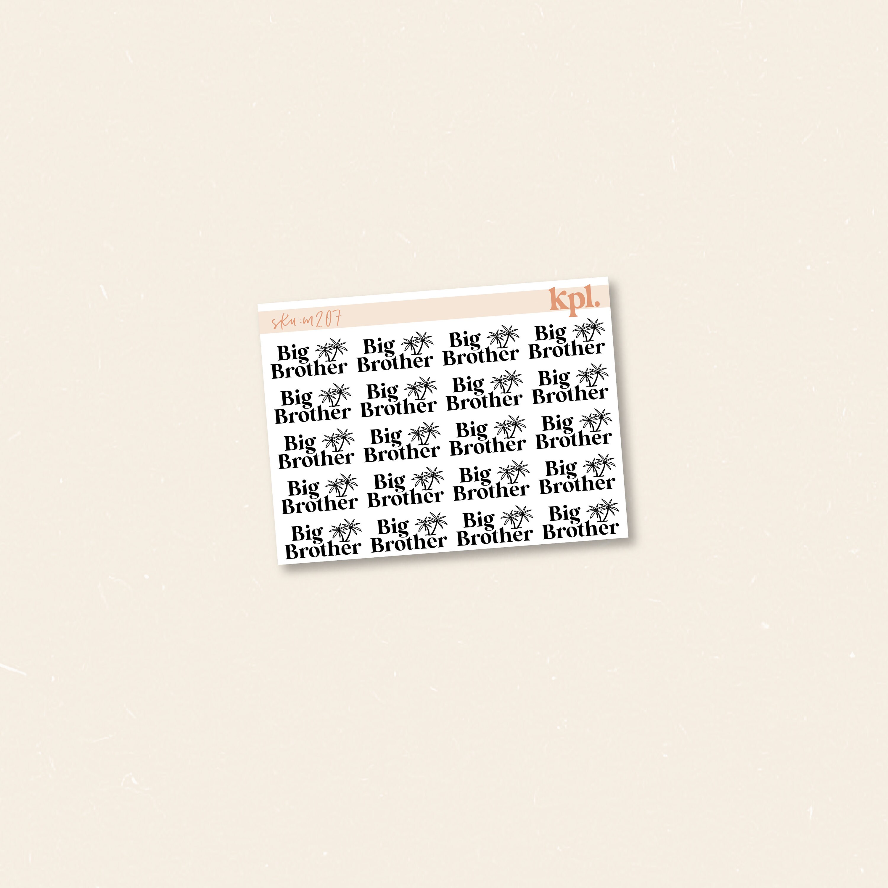Big Brother 23 Palms Minimal Stickers. Set of 18! Perfect for Erin Co…