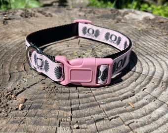 Pink and Black Oregon Ducks Dog Collar