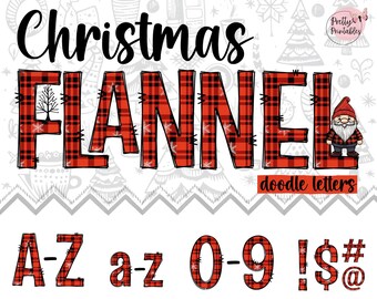 バッファローチェック柄の落書きアルファ PNG バンドルセット | 落書き