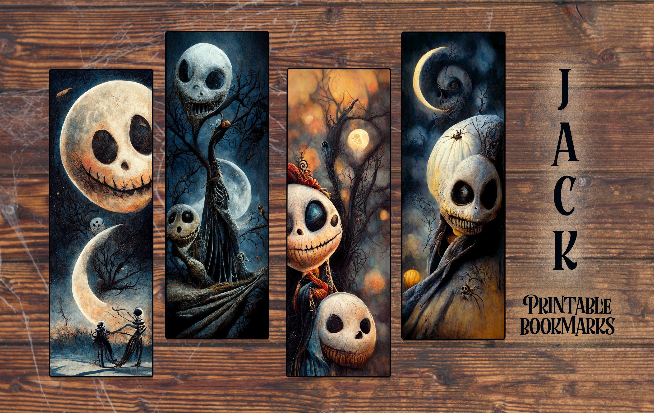 Jack Skellington Bookmarks Printable PDF Nightmare Before Christmas - Etsy