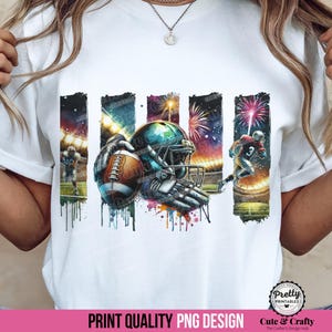 Football PNG for Men: Shirt Sublimation Design, Football Season, Friday Night Lights PNG, Watercolor Football, Football Field, Football Fans
