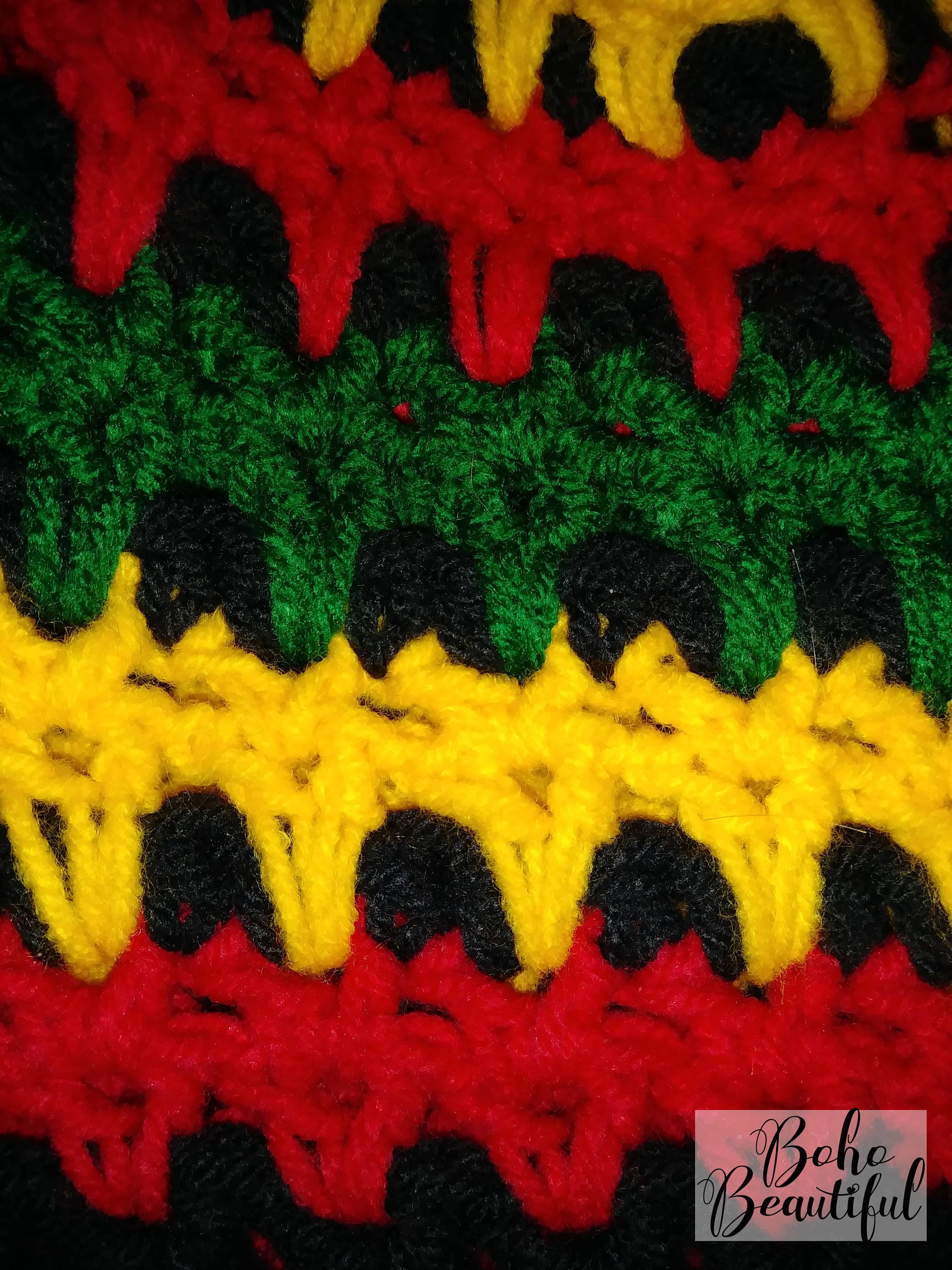 Rasta Slouchy Hat Crochet Pattern Dreadlock Hat Rasta - Etsy