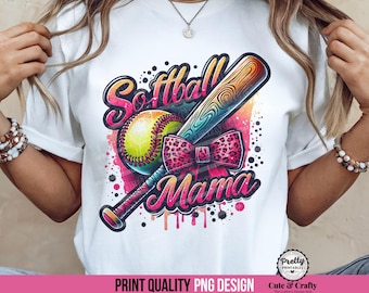 Softball Mama PNG: Softball Mama Shirt Sublimation Design, Animal Print Softball Coquette, Softball Mom PNG, Gameday PNG, Softball Mom Gift