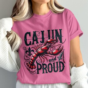 Cajun en trots: sublimatieontwerp png, rivierkreeft langoesten png, mardi grasshirt Zuid-Louisiana png, cadeau cajuncultuur New Orleans afbeelding 5
