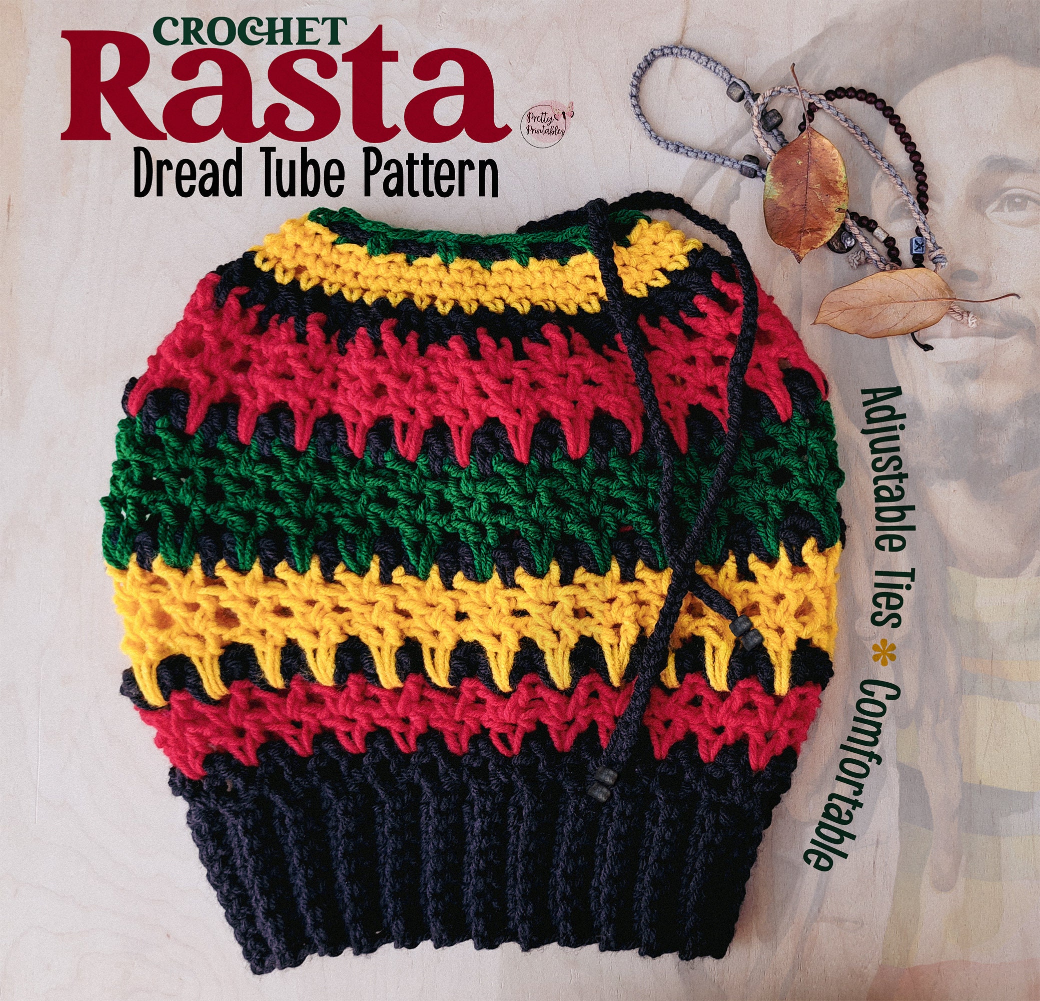Rasta Crochet Hat Pattern: Rasta Dread Tube – Crochet
