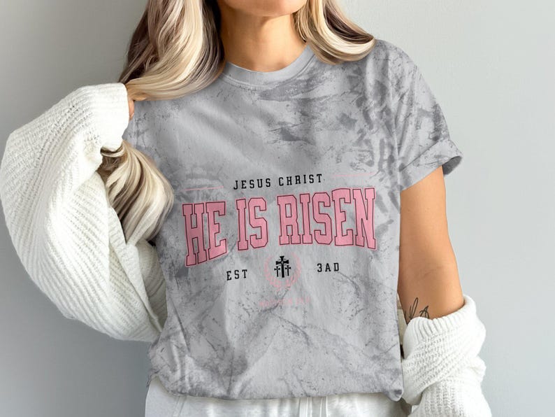 He is Risen Shirt PNG/SVG Sublimation Design, He is Risen Shirt, Matthew 28 6, Resurrection svg, Easter Jesus Shirt, Easter Sweatshirt png image 5