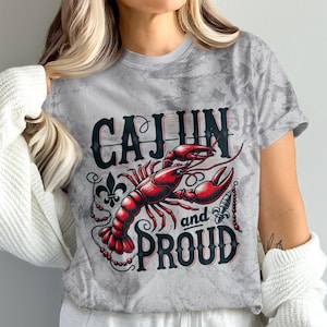 Cajun en trots: sublimatieontwerp png, rivierkreeft langoesten png, mardi grasshirt Zuid-Louisiana png, cadeau cajuncultuur New Orleans afbeelding 3