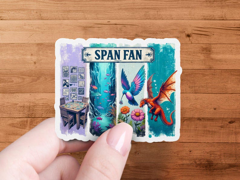Span Fan PNG: Shirt Sublimation Design, Wingspan Wyrmspan Finspan Players Shirt, Board Game Shirt PNG, Game Night Gift, Birds, Dragons, Fish image 8