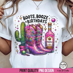 Nashville Birthday PNG, Cowgirl Birthday Party Squad, Nash Bash, Boots Booze Birthdays, Girls Trip Sublimation, Matching Birthday Shirts