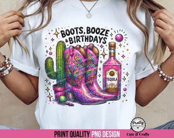 Anniversaire de Nashville PNG, équipe de fête d'anniversaire de cow-girl, Nash Bash, anniversaires de bottes alcoolisées, sublimation de voyage de filles, chemises d'anniversaire assorties