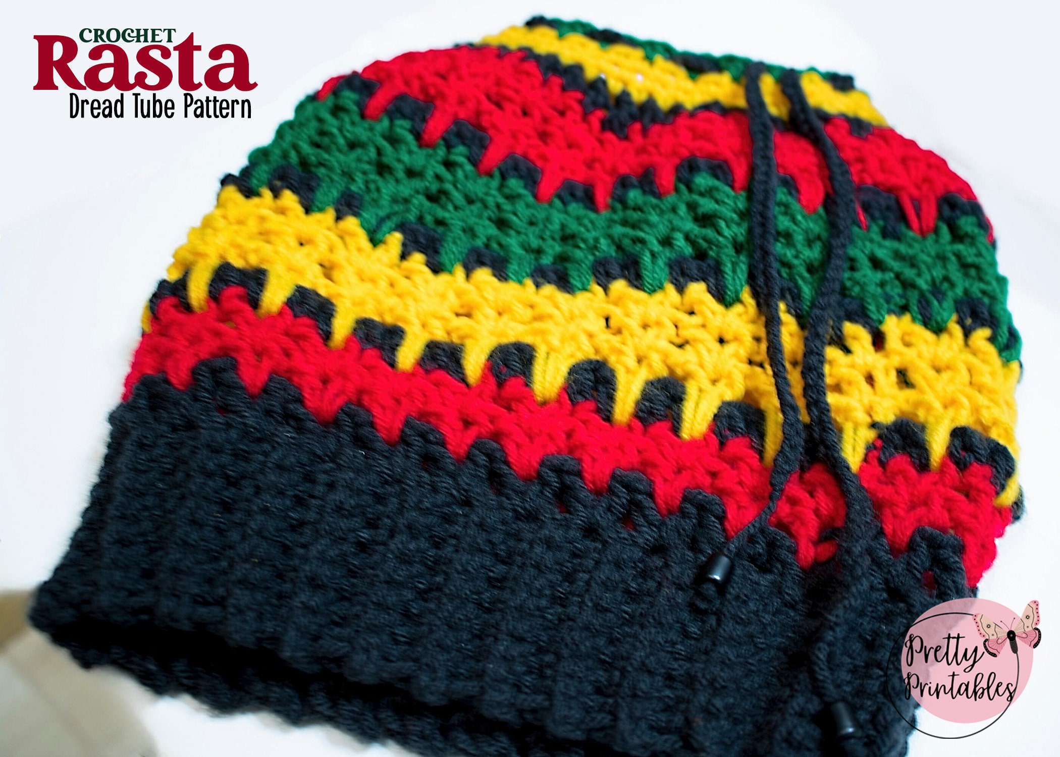 Rasta Crochet Hat Pattern: Rasta Dread Tube – Crochet