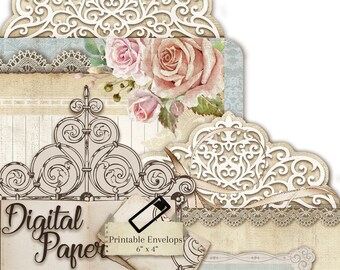 4 Printable Envelops 6 X 4 Printable Paper Included | Etsy