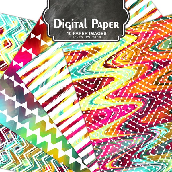 SALE rainbow "digital papier" paper Printable "Backgrounds" Scrapbook Paper summer buntes Papier geometrische Formen | "sale" #71