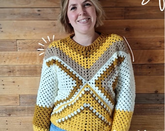 Geometrics and chill crochet jumper pattern