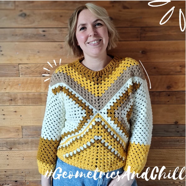 Geometrics and chill crochet jumper pattern