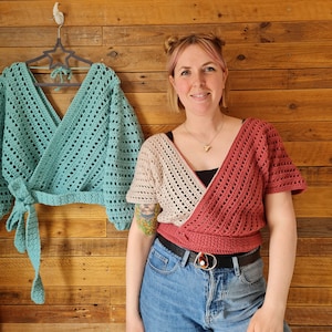 Golden Hour Wrap Top crochet pattern