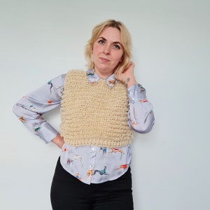 Loops... I did it again, LIDIA loop stitch vest crochet pattern image 7