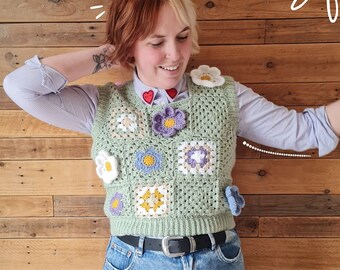 Blooming Lovely crochet vest pattern