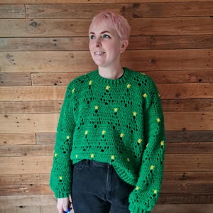 Festive Firs 2-in-1 Jumper and Cardi Christmas crochet pattern