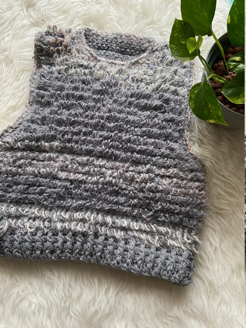 Loops... I did it again, LIDIA loop stitch vest crochet pattern image 5