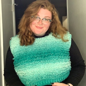 Loops... I did it again, LIDIA loop stitch vest crochet pattern image 3