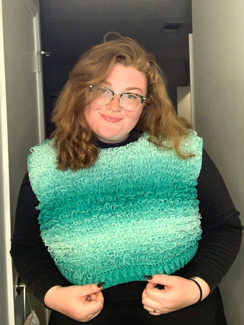 Loops... I did it again, LIDIA loop stitch vest crochet pattern image 3