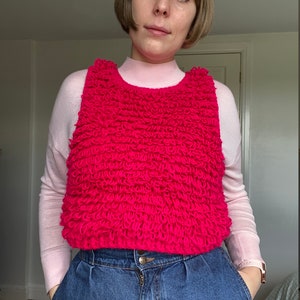 Loops... I did it again, LIDIA loop stitch vest crochet pattern image 2