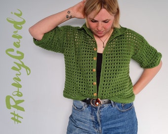 Romy Cardi summer cardigan crochet pattern