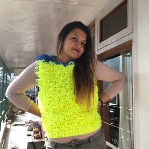 Loops... I did it again, LIDIA loop stitch vest crochet pattern image 6