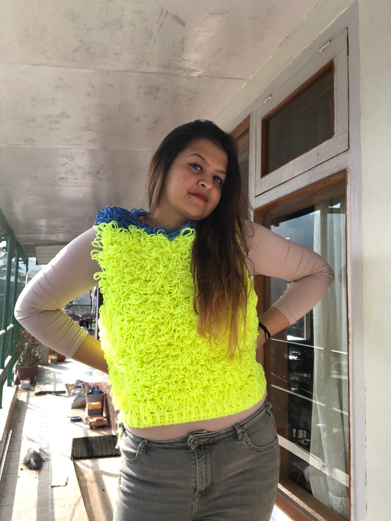 Loops... I did it again, LIDIA loop stitch vest crochet pattern image 6