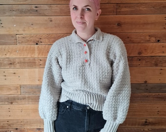 Blossom Button-Up crochet sweater pattern