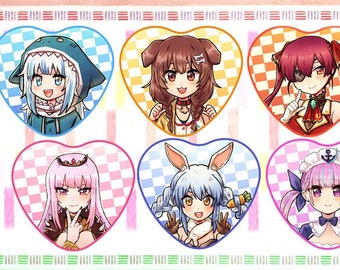 Hololive Heart Buttons
