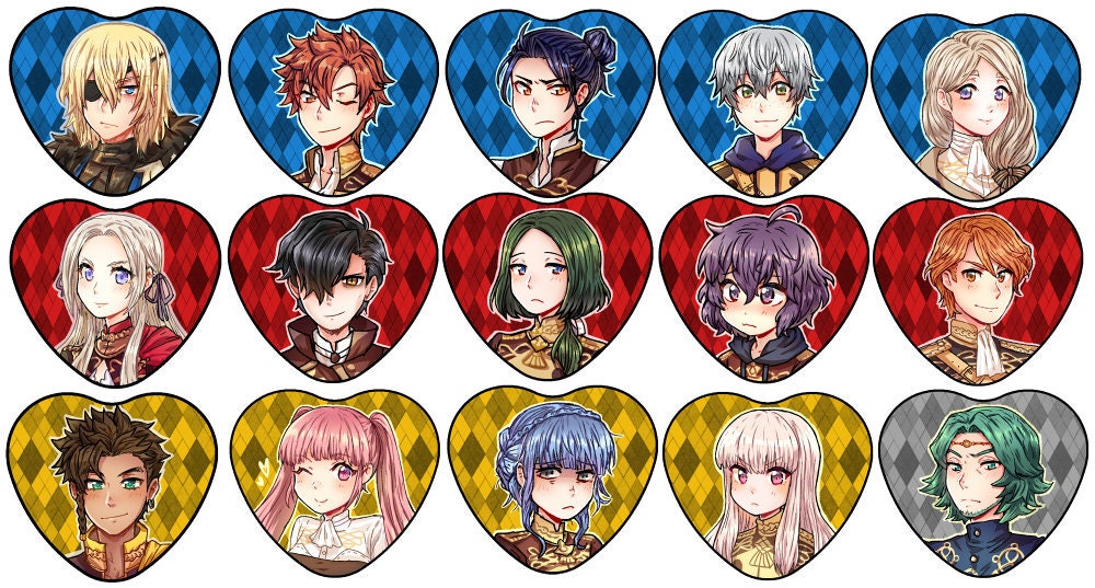 Fire Emblem Three Houses Heart Buttons