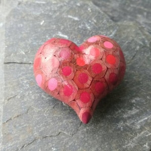 Colouring Pencil Heart Shape Brooche