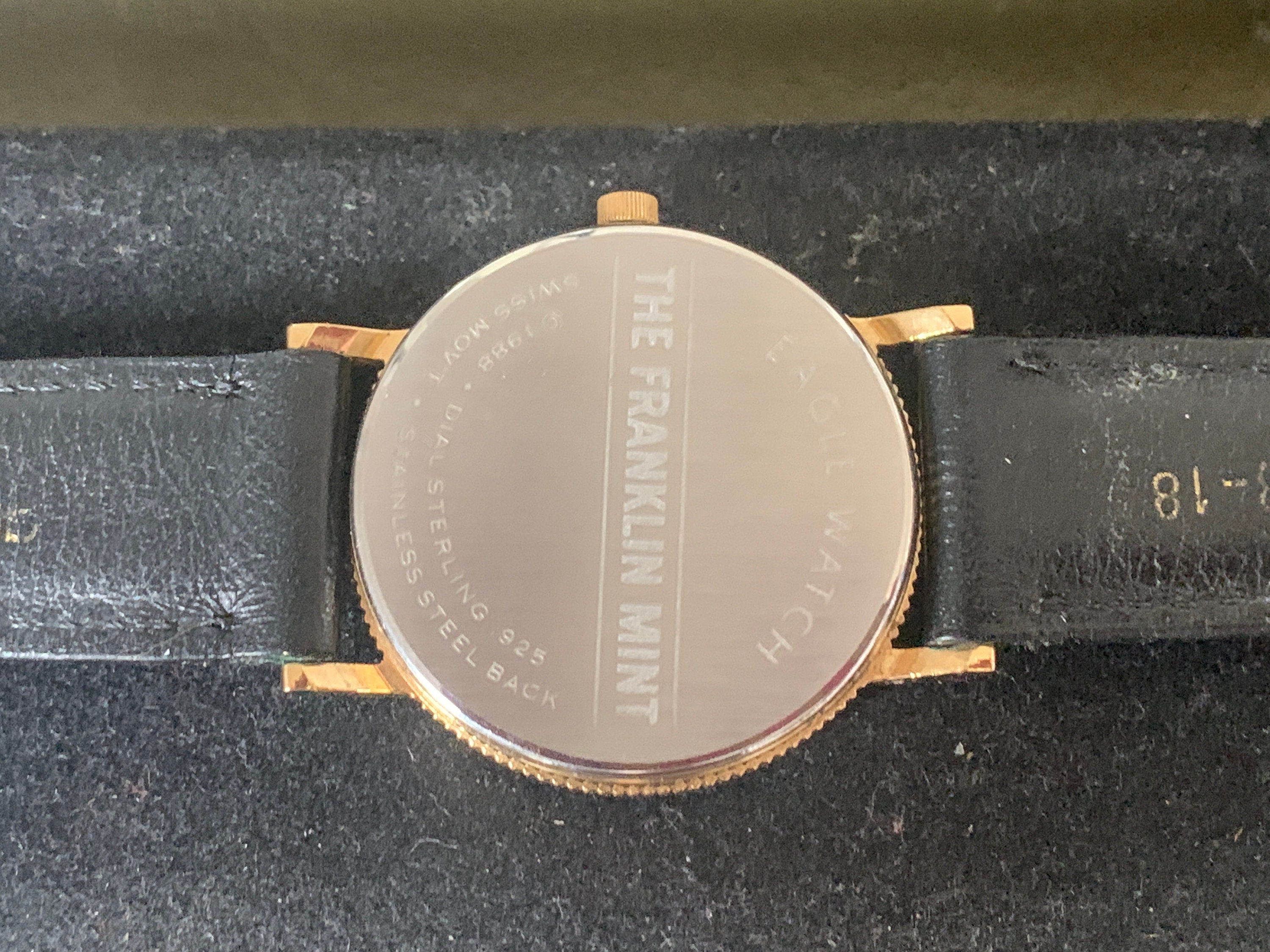 THE FRANKLIN MINT 925 STERLING クォーツ 腕時計 Franklin Mint Sword of Kings Sterling Silver Dial Gold Plated