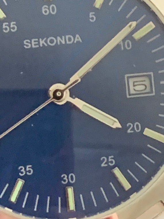 Gents Watch Sekonda Quartz Date Blue Dial Wristwa… - image 3