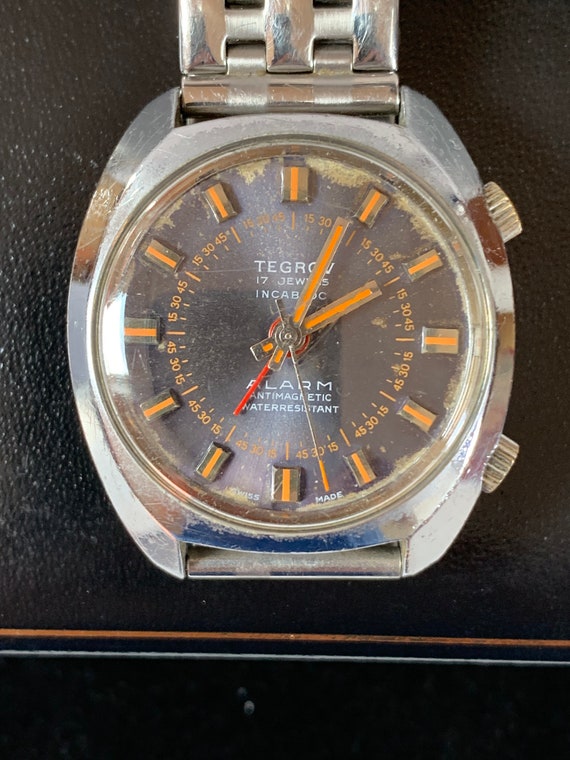 Very Rare Vintage 1970's Swiss Made Alarm Watch B… - image 5