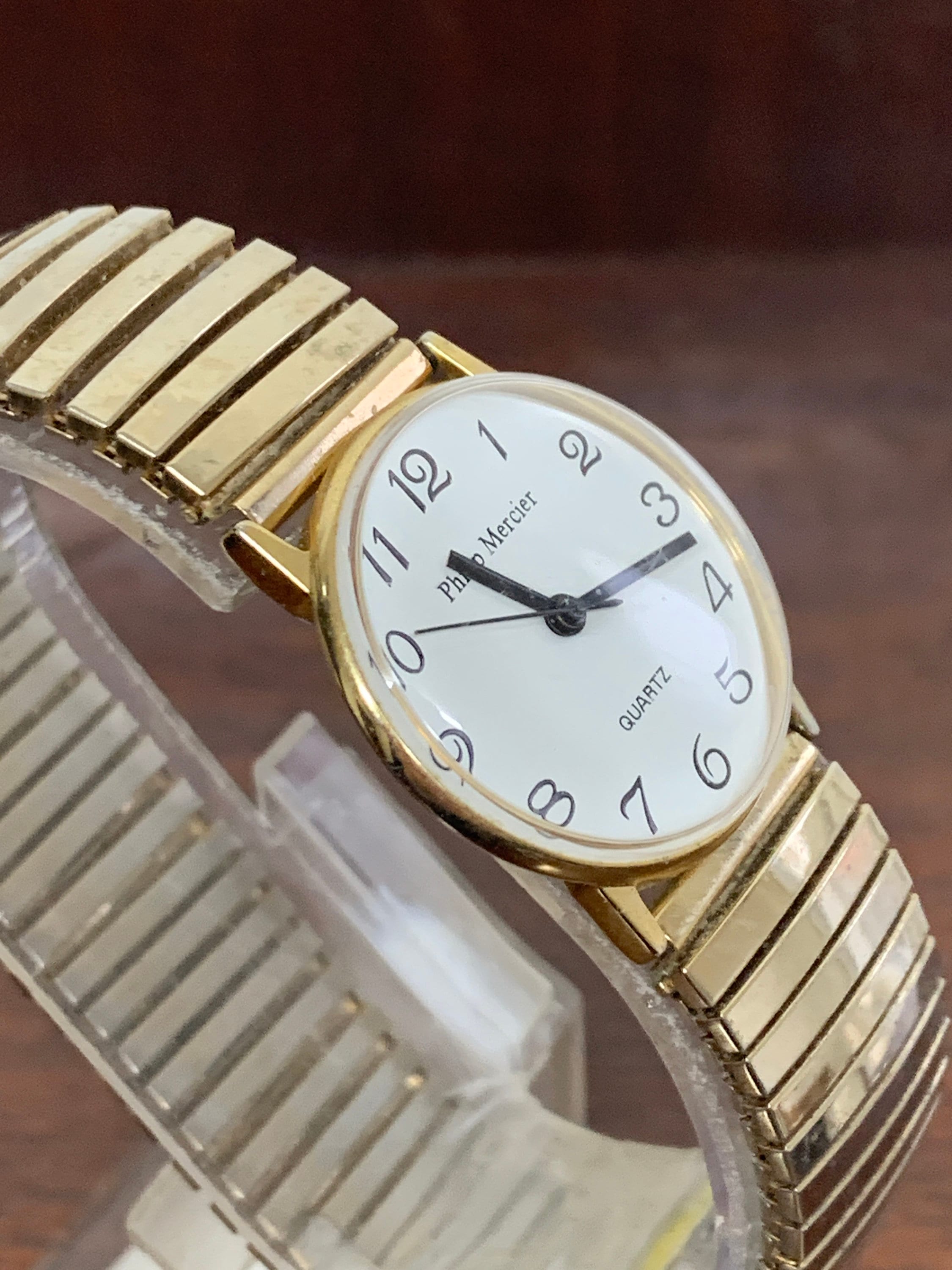 A Simple No Fuss Ladies Philip Mercier White Face Watch Gold Tone Etsy Australia