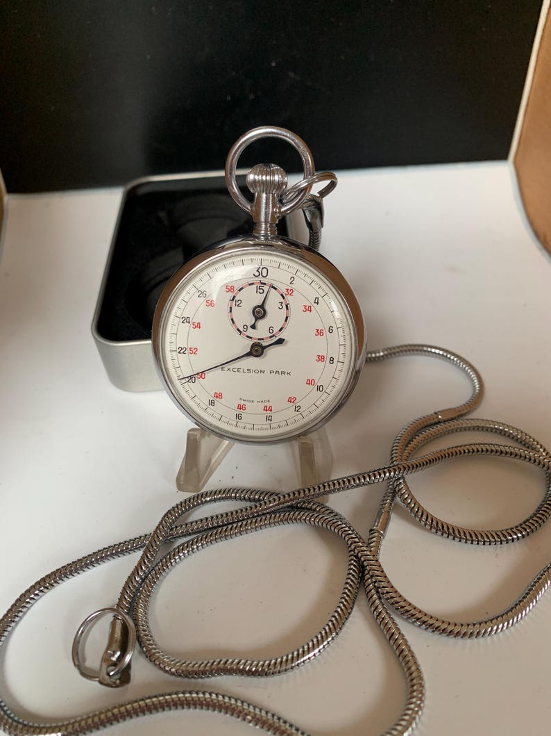 Vintage Rare Excelsior Park Stopwatch with top wind movement, Calibre 3364 image 17