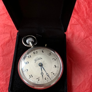 pocket watch chromium plated top wind Fides pocket watch