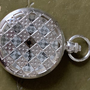 Mechanische Taschenuhr Schach Versilbert Volljäger Skeleton Taschenuhr AF.