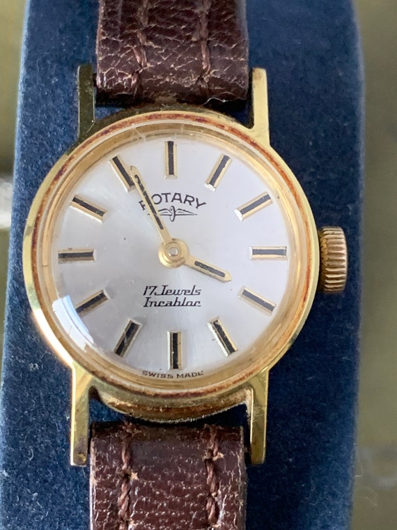 Rotary LADIES 17 jewel Incabloc Gold Plated Watch Swi… Gem
