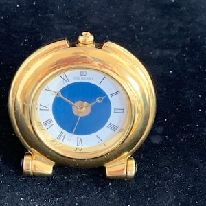 Hugo Buchser Small Desk clock with integrated stand
