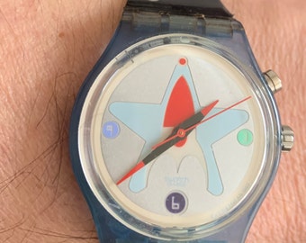 Vintage Swatch Unisex BLEEP  light up watch GN904 from C1998