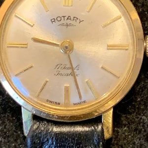 Rotary LADIES 17 jewel Incabloc Gold Plated Watch Swiss Made 34-21 movement