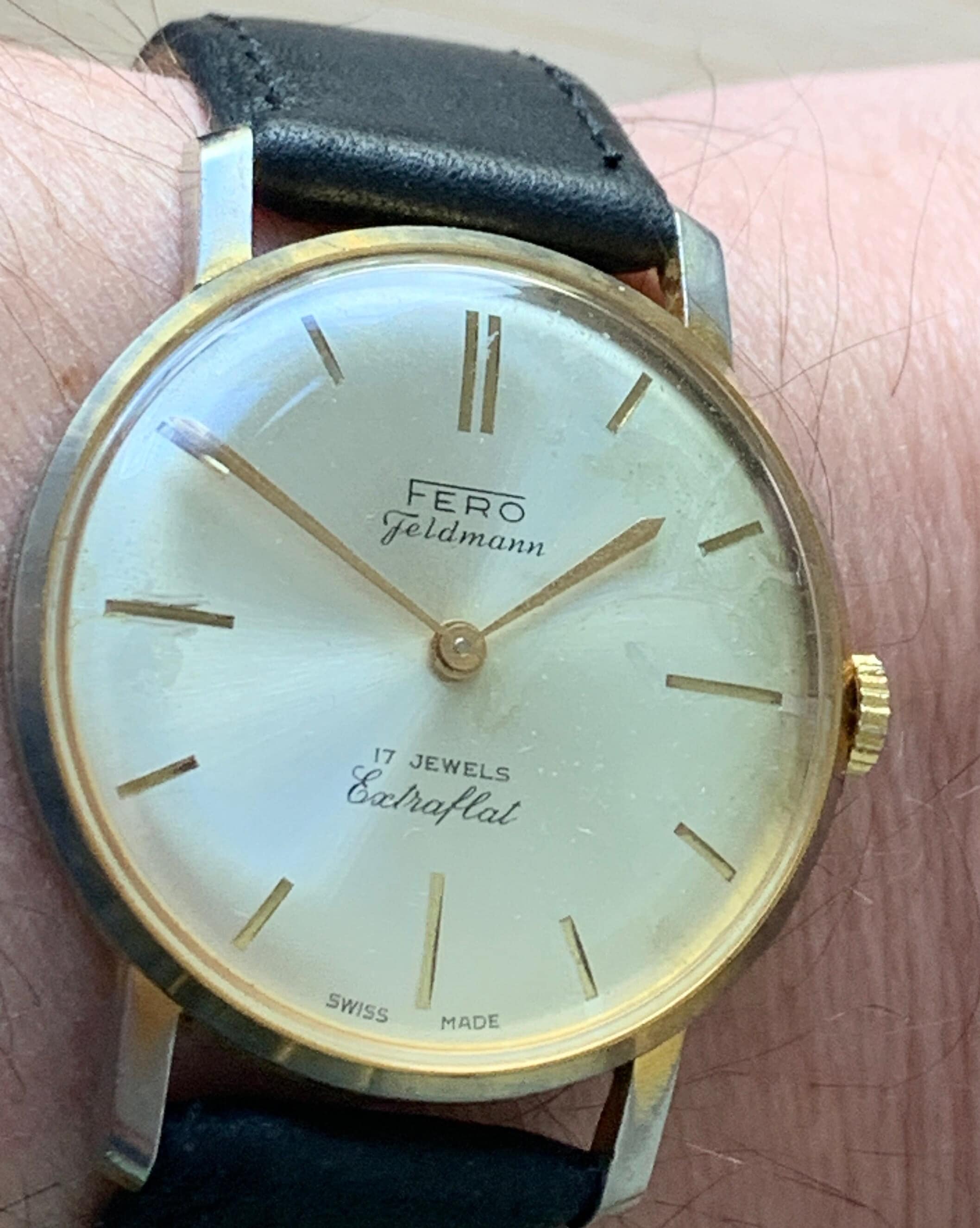 Fero Feldmann Swiss 15石 手巻き時計 1970年代製？ Fero Feldmann Swiss 15石 手巻き時計 1970年代製？