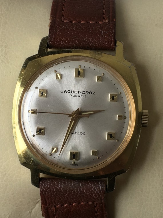 Vintage & Rare Collectable Jaquet Droz 17 Jewels Incabloc Watch