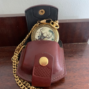 Montre à gousset 10 points Franklin Mint pour une synchronisation parfaite avec sa chaîne et sa pochette avec passant de ceinture